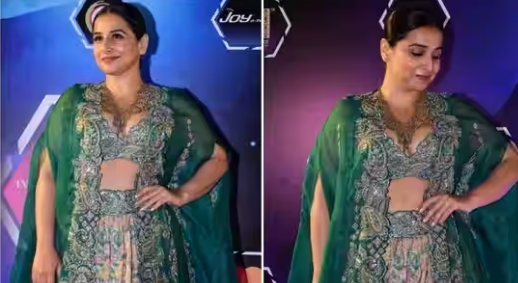 Vidya Balan in green floral lehenga 