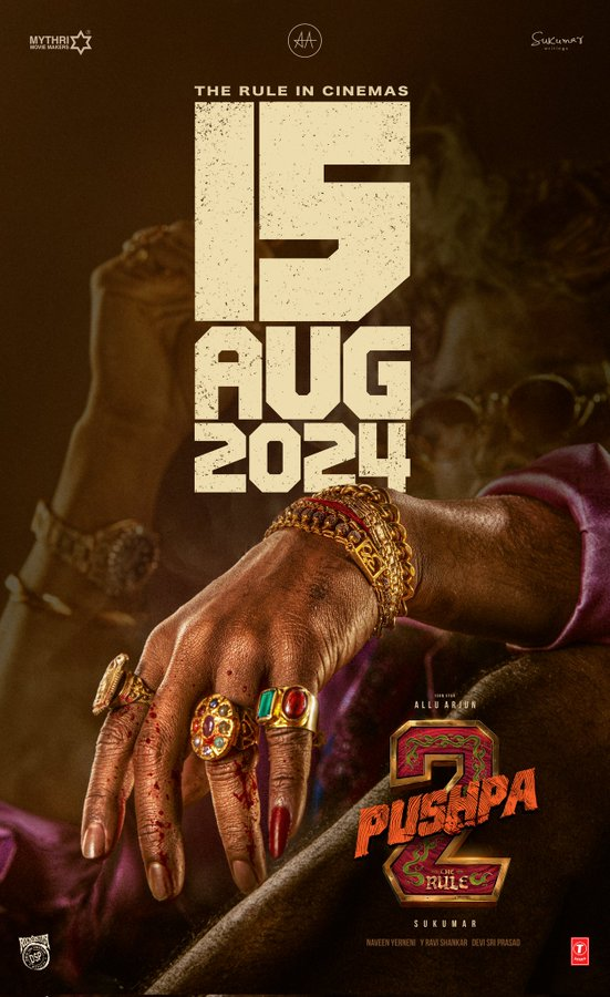 Pushpa 2 The Rule release date announced: Allu Arjun will bring more mayhem to big screens on 15 August 2024