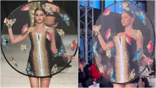 Ananya Panday debuts at Paris Haute Couture Week in Rahul Mishra; wears avant-garde dress with giant sphere, butterflies