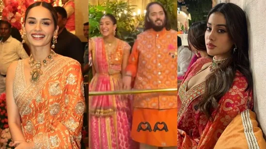 Anant Ambani, Radhika Merchant’s Mameru ceremony: Janhvi Kapoor, Shikhar Pahariya, Orry, Manushi Chhillar attend